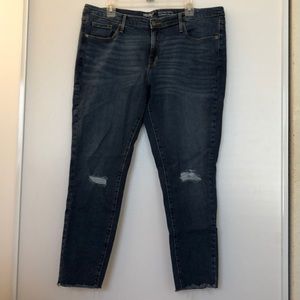 Dark Wash Mid Rise Skinny Jean Size 16R
